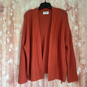 Old Navy Chimayo Red Knitted Open Cardigan Size L